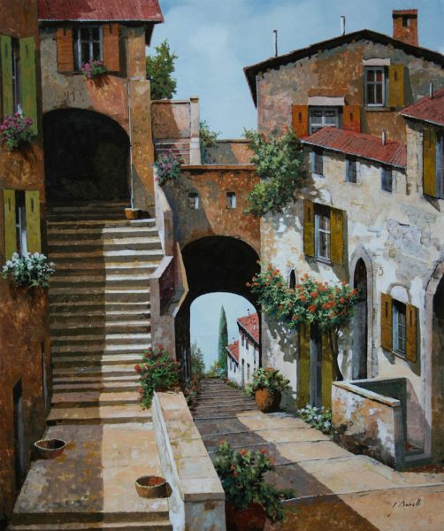 Tuscan Landscapes printed tile murals